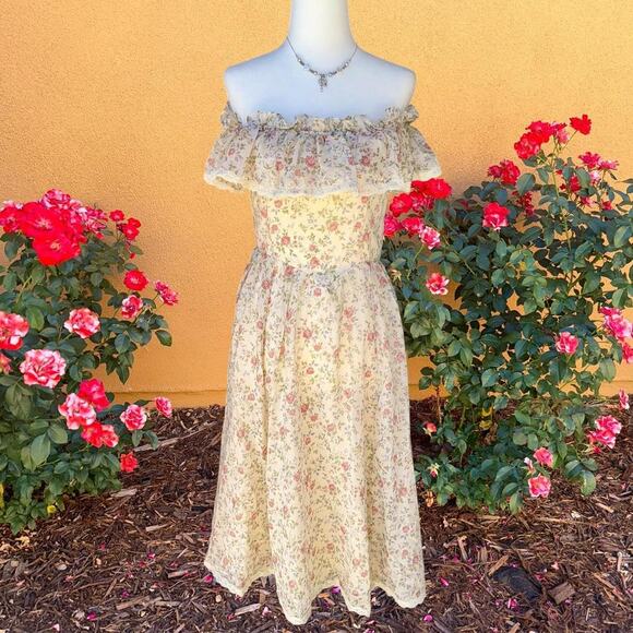 Coquette 1970s gunne sax prairie dress - Picture 1 of 7